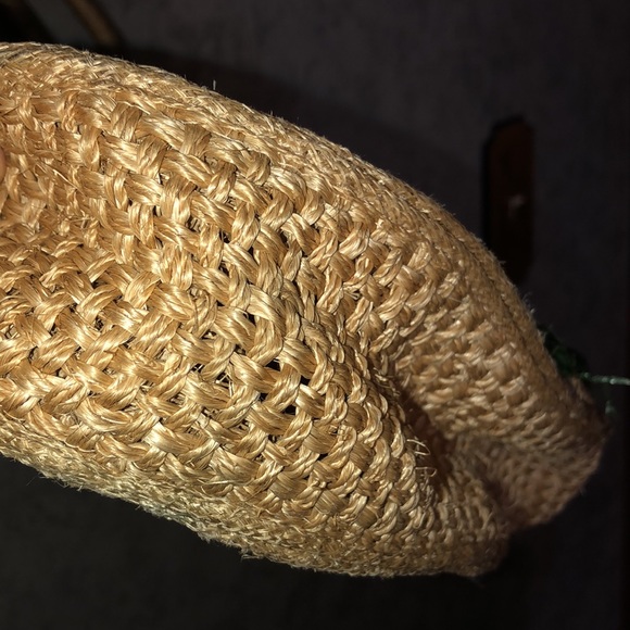 HP 10/22/23 Vintage 50’s 60’s Hand Woven Straw Purse w/ Floral Design - Picture 10 of 15